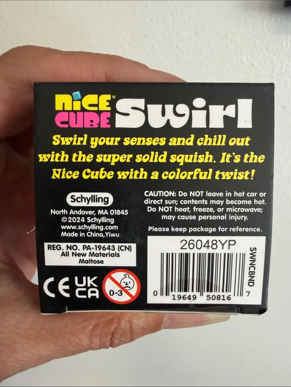 Nice Cube Swirl Super Solid Squish - Green & Purple